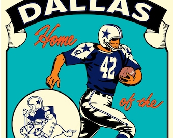 Dallas Cowboys vintage look poster, unframed
