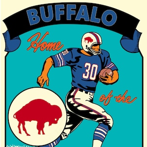 Buffalo Bills vintage look poster, unframed