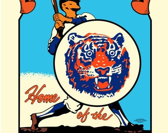 Detroit Tigers 11”x14” retro poster