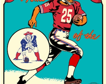 Boston Patriots vintage look poster, unframed