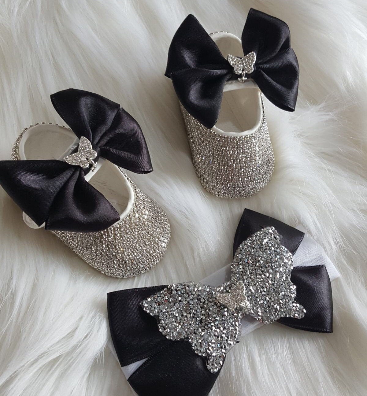 Handmade Swarovski Rhinestone Crystals Cute Bling Baby Shoes - Etsy Canada