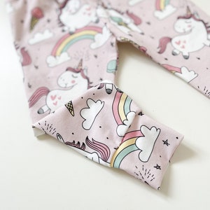 Children's Unicorn Rainbow Design Leggings - Birthday outfit, Ice Cream