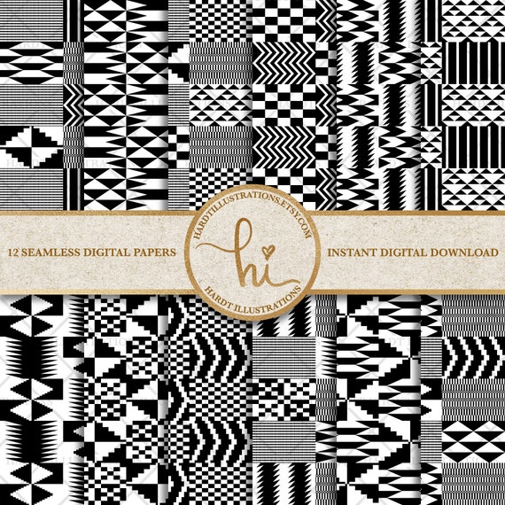 Kente Cloth Patterns - Digital Paper Graphic by designestock · Creative  Fabrica