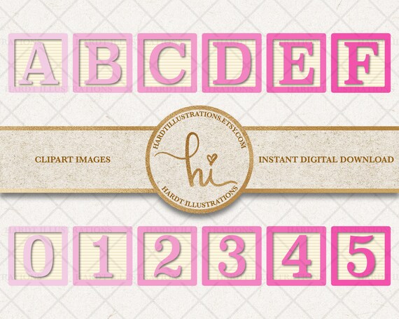 Pink wooden alphabet blocks sales