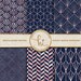 Navy &amp; Rose Gold Foil Art Deco Digital Paper, Geometric Design, Vintage ...