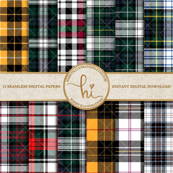 Buy Dress Tartan Digital Paper, Plaid Check Pattern, Scottish Clan  Checkered Design, Digital Flannel Fabric, Seamless Woven Checked Textures  Online in India 