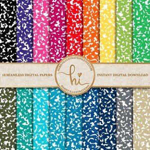 Composition Notebook Digital Paper, Composition Book Cover Digital ...