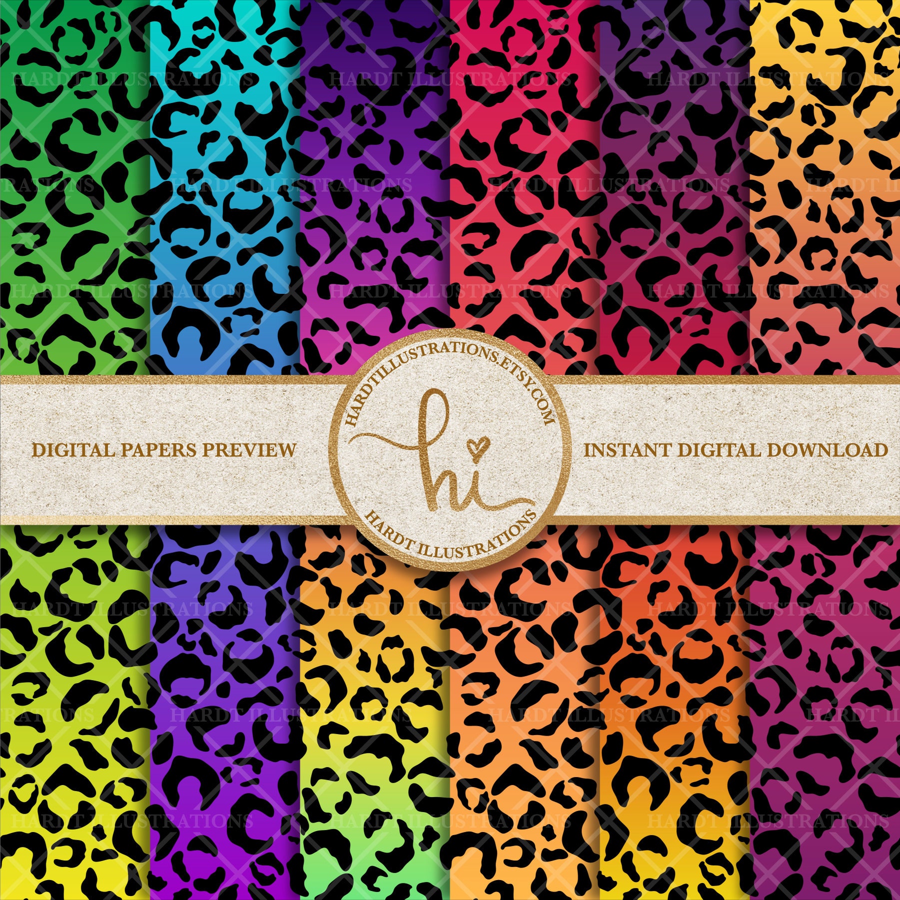 Neon Rainbow Zebra Print Wallpaper