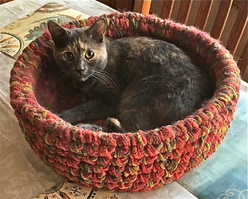 Cat Basket Bed royale Pet Bed Cat Bed Wool Cat Etsy UK