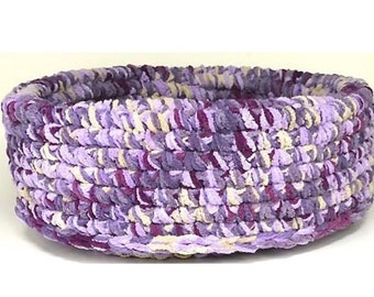 Cat Basket Bed, "PurpleRain2", Pet Bed, Cat Bed, Wool Cat Bed, Crochet Cat Bed, Cat Furniture, Dog Bed