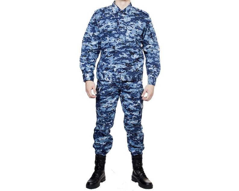 Russian MVD Spetsnaz tactical Blue Digital camo uniform Etsy