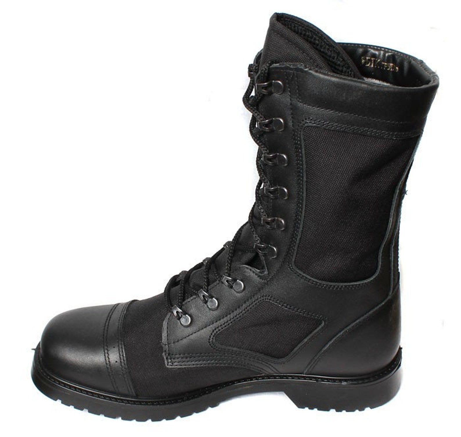 Black Leather Russian Army Tactical High Ankle Boots Etsy