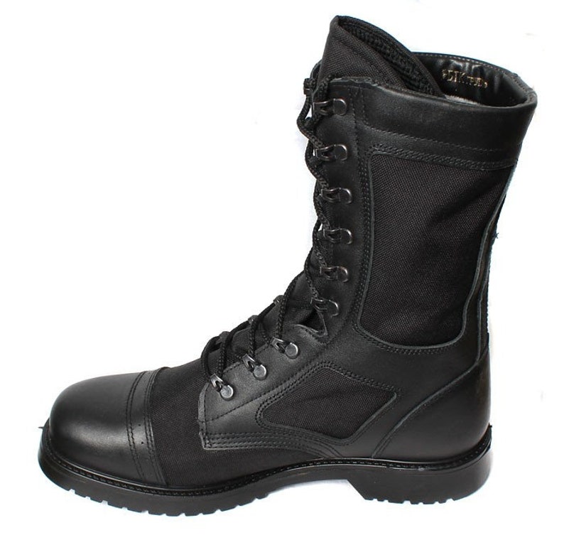 Black Leather Russian Army Tactical High Ankle Boots Etsy