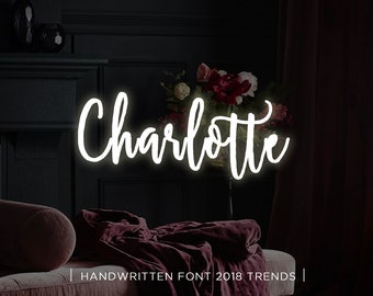 Charlotte digital font download, Calligraphy font, Digital font, Wedding font, Handwritten font, Download digital font, Swirly font, Script