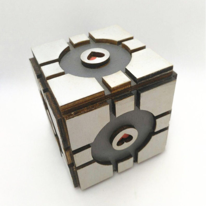 Cube Companion Portal Game Wooden Gift Box Storage Box Etsy
