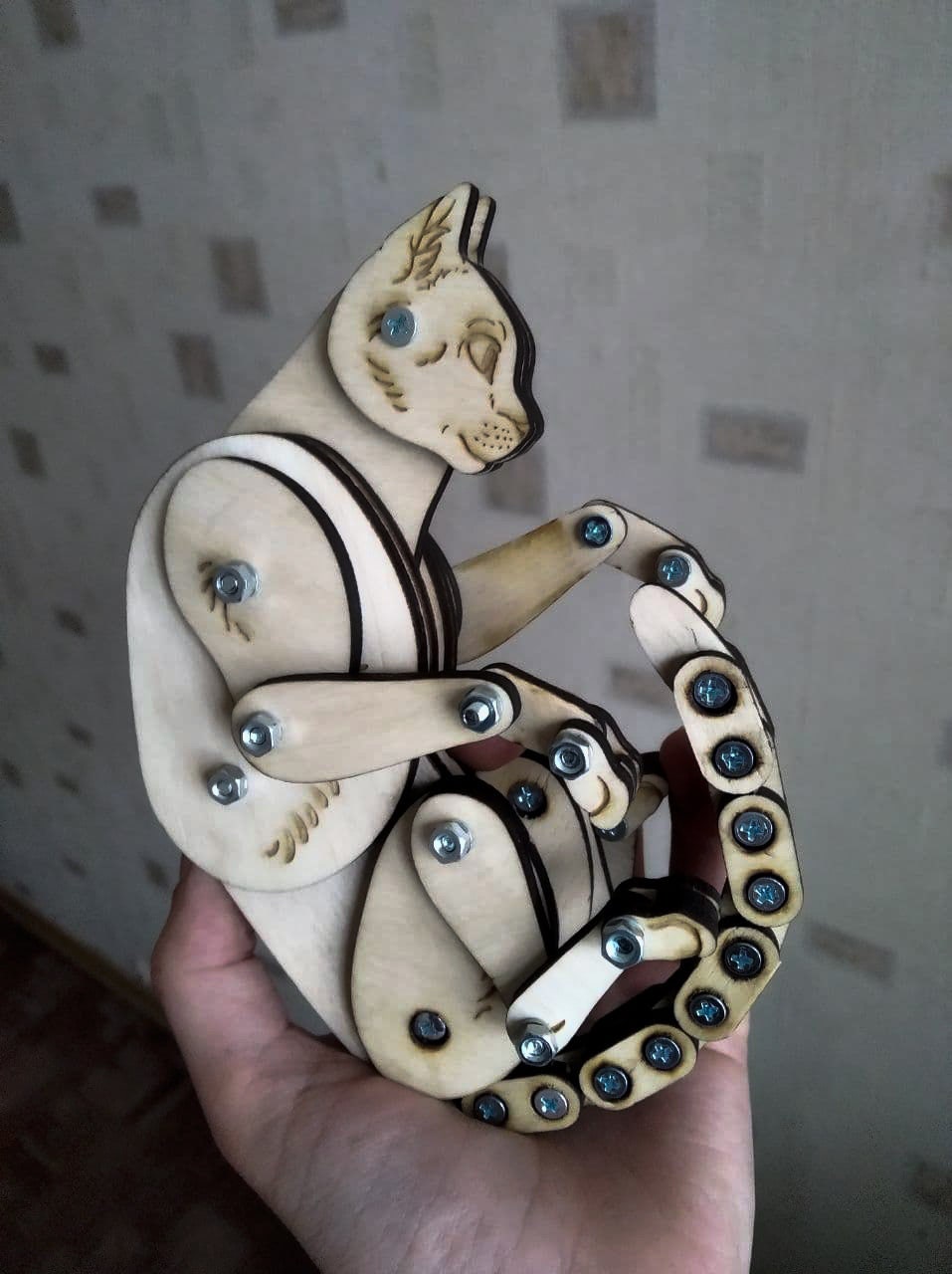 poseable cat model