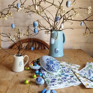 Set of 20 tiny 2.5cms hanging natural wooden mini Easter eggs for crafts image 2