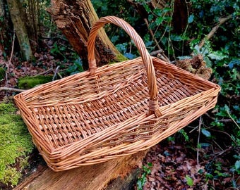 Personalised foraging/mushroom/knitting basket/garden trug with gift tag/herb stripper