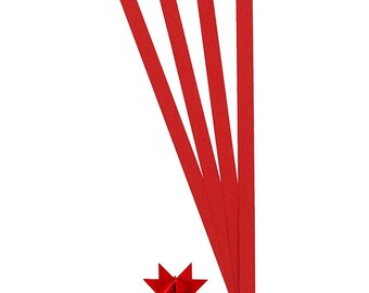 Danish Red Paper Star Strips 10mm, 100 Strips for Froebel Stars (Christmas Craft Kit)
