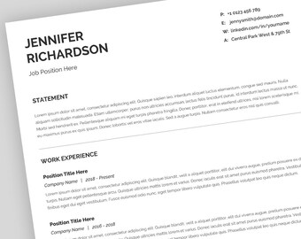 resume template for mac apple pages word for mac ready etsy