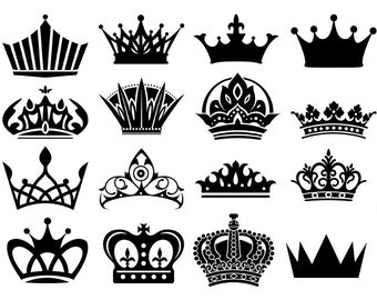 Crown Svg Png Eps Dxf Tiara Svg Crown Vector Crown Etsy