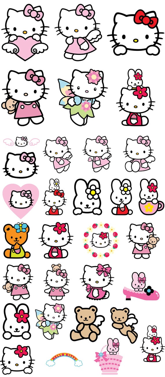 Hello Kitty SVG Hello Kitty Head Hello Kitty Face Hello | Etsy