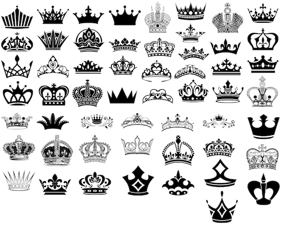 Royal Crown Svg File King Crown Queen Crown Princess Tiara Etsy