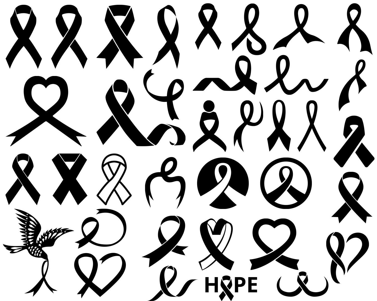 Awareness Ribbon Svg Breast Cancer Svg Cancer Ribbon Svg Etsy