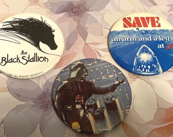 3" Vintage Collectible Pin Back Buttons ~ Assortment of Options