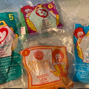 Vintage Toys ~ PLUSH McDonalds Happy Meal Toys ~ In Original Packaging