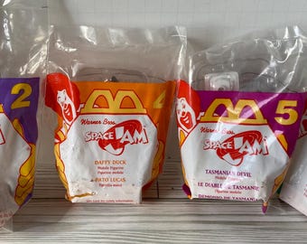 SPACE JAM ~ 1996 McDonalds Happy Meal Toys ~ Promotional Fast Food Toy,  Warner Brothers ~ New In Package