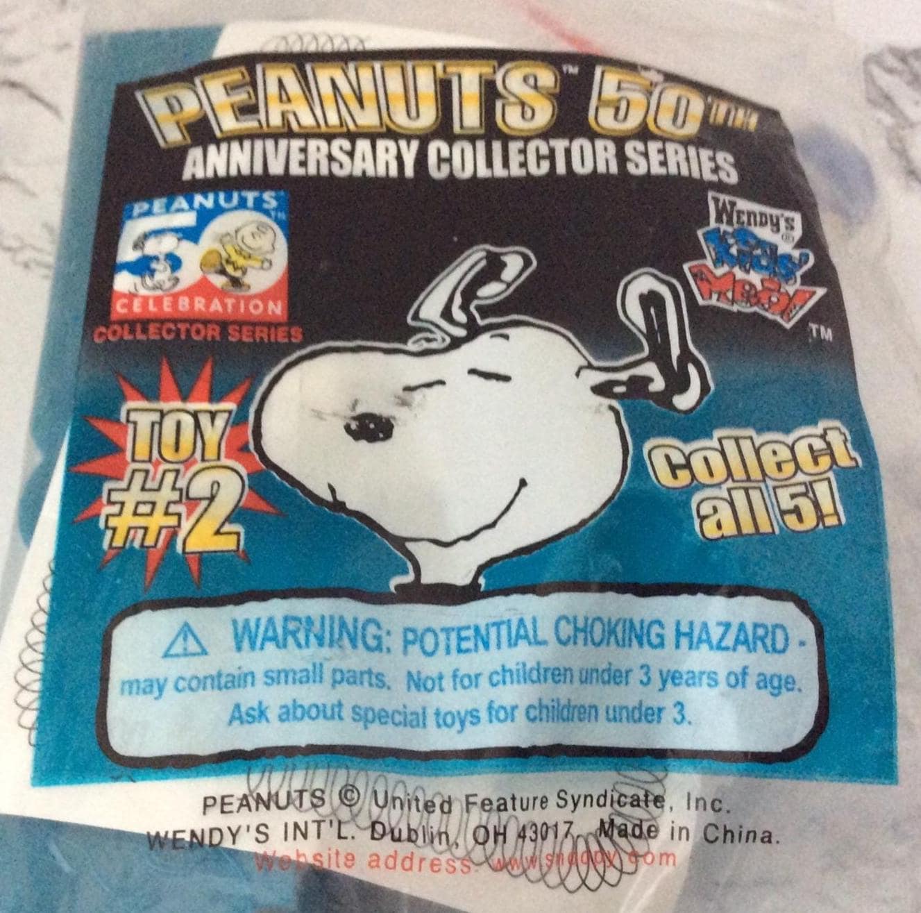 PEANUTS 50th Anniversary Collector Series ~ Wendy's Kid's Meal