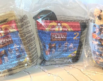 Disney's MULAN ~ 1998 Mc Donald's Happy Meal Toys ~ New In Package