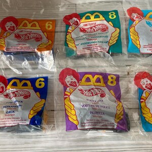 Vintage Toys ~ HOT WHEELS ~ McDonalds Happy Meal Toys ~ New in Packaging, Lotus Elise, Double Cross, Street Schocker