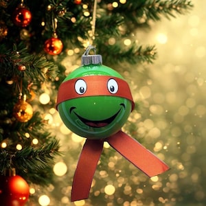 Personalized Hero Turtle Ornament Keepsake Ninja Fan Collectible Hero Turtle-Themed Ornament Heroic Turtle Decor Ninja Inspired Ornament