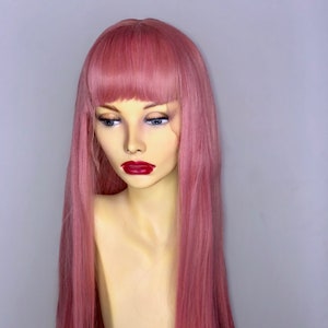 Pink Lace Front Wig | Nicki Wig | Pink Lace Front Wig | Best Seller | Pastel Lace Front Wig | Drag Queen Wig | Bang Wig