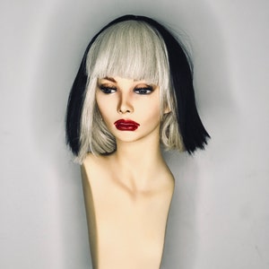 MissLady Gaga-Inspired The Edge-Glory Wig | Black and Blonde Wig | Bob Wig | Drag Queen Wig | Cosplay wig | Best Seller | Drag Queen Wig
