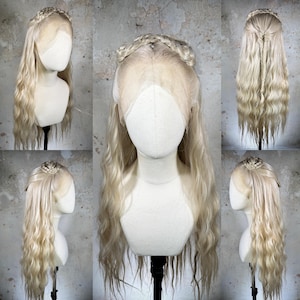 Miss-Gaga-Inspired Abra-Cadabra Platinum Ash Blonde Lace Front Wig | Gaga-Style Wig | Costume Wig, Cosplay Wig, Drag Queen Wig, Best Seller