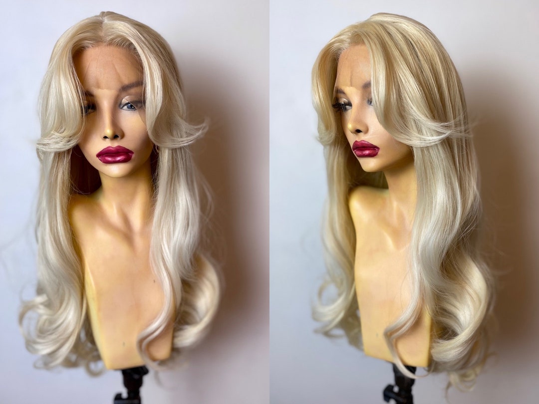 Blonde Doll Movie Curtain Bangs Lace Front Wig | Margot  display picture 1