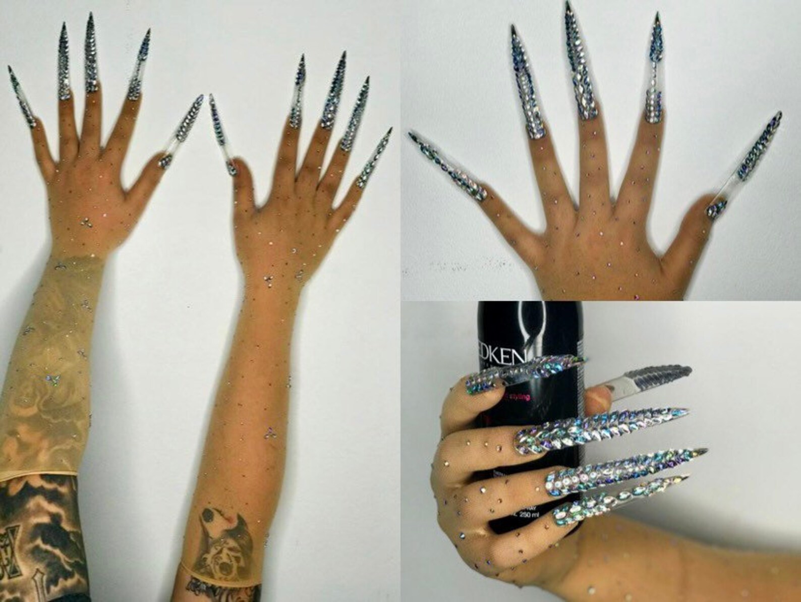 Extreme Stiletto Nail Gloves Drag Queen Nail Gloves Nail Etsy