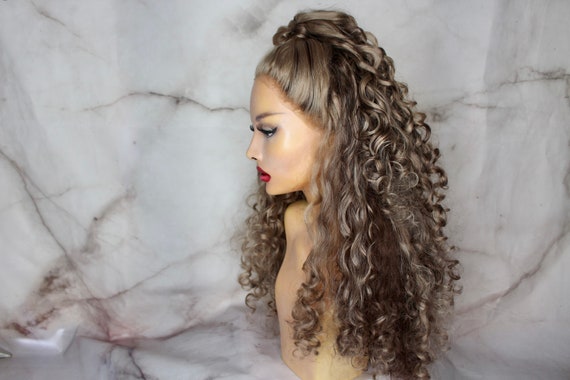 rechter Manifesteren Haalbaarheid Beyonce Geïnspireerd Curly Lace Front Wig Goud mix lace - Etsy België