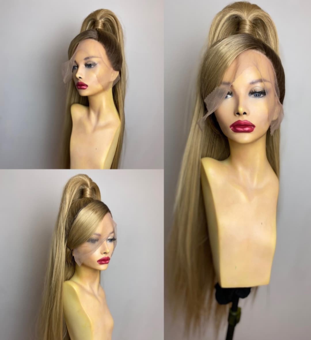 Ariana-inspired High Ponytail Lace Front Wig Half Ponytail Wig