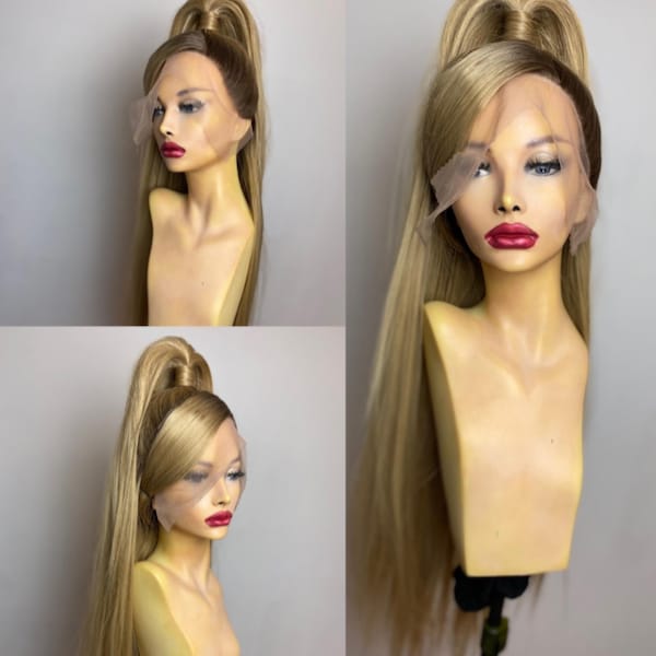 Ariana-inspired High Ponytail Lace Front Wig | Half Ponytail Wig | Ombré Lace Front Wig | Drag Queen Wig | Ariana Wig | Best Seller