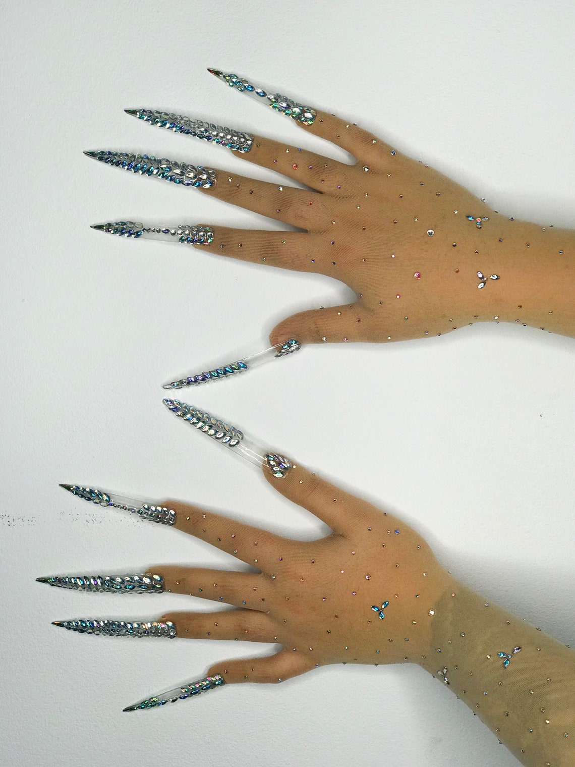 Extreme Stiletto Nail Gloves Drag Queen Nail Gloves Nail Etsy UK