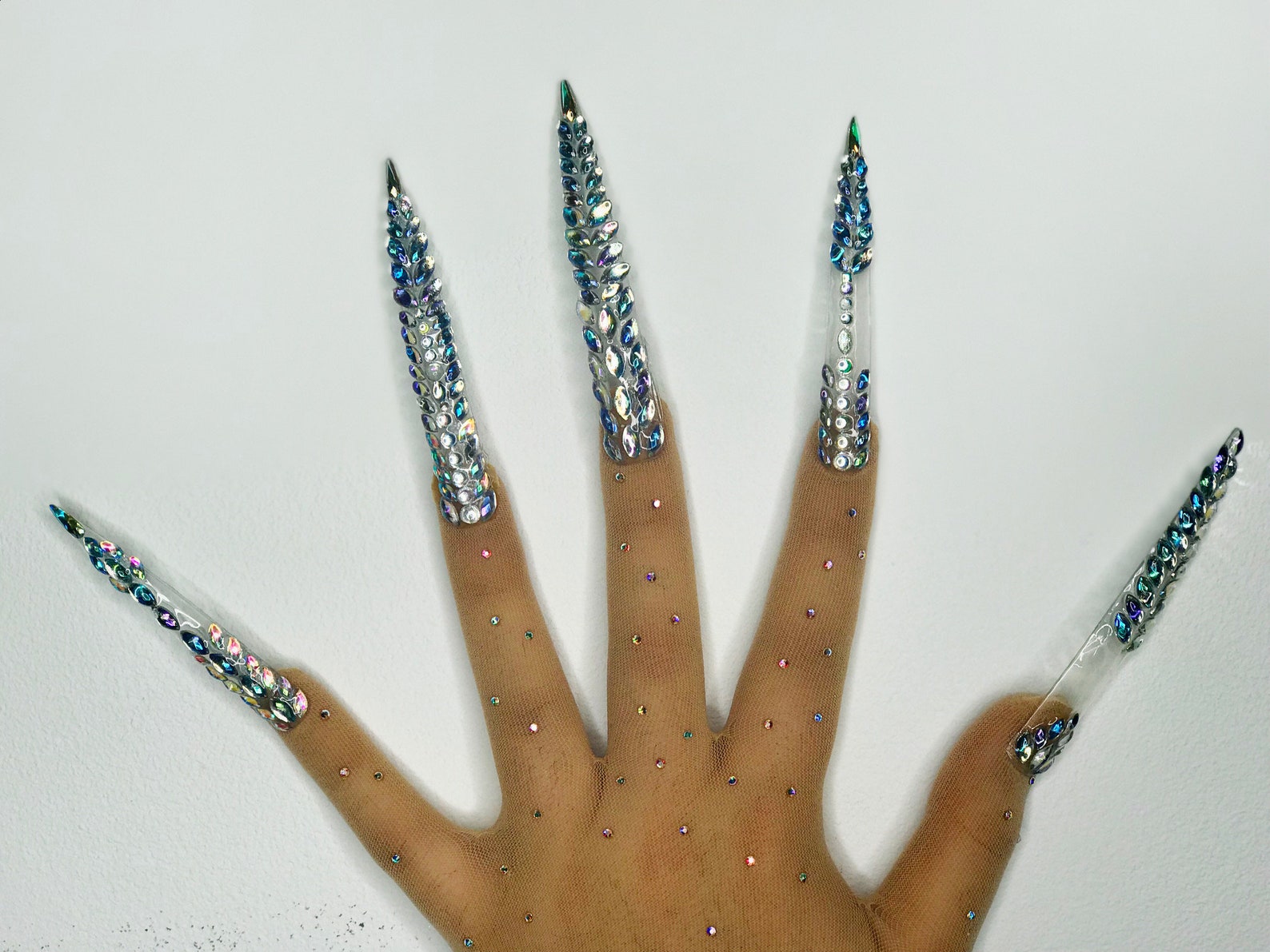 Extreme Stiletto Nail Gloves Drag Queen Nail Gloves Nail Etsy UK