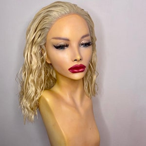 MissLady-Gaga-Chromatic-Inspired Wet Look Wavy Slicked Lace Front Wig | 613 Lace Front Wig | Drag Queen Wig | MissLady-Gaga Lace Front