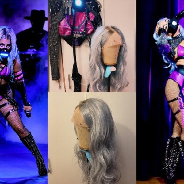 Lady Gaga VMA 2020 Blaue Spitzenfront Perücke | Lady Gaga Lace Front Perücke | Lady Gaga-Drag-Queen-Perücke | Lady Gaga Perücke | Bestseller | Ziehen Sie die Königin-Perücke