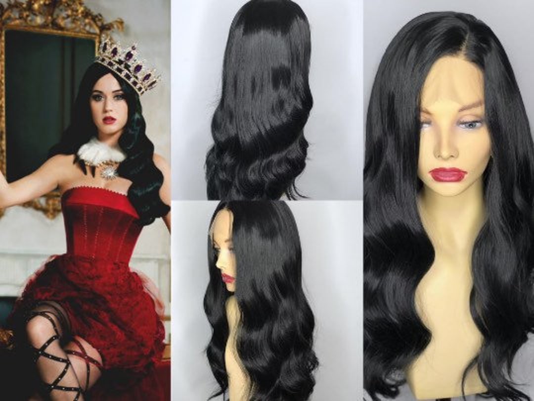 Katy Perry Lace Front Wig Black Lace Front Wig Finger Wave Lace Front