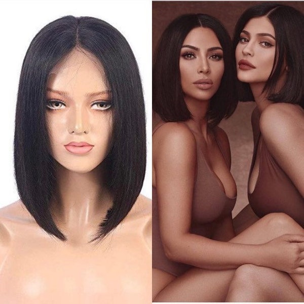 Kim Kardashian Kylie Jenner Lace Front Bob Wig | Bob Lace Front Wig | Drag Queen Wig | Lace Front Bob Wig | Best Seller | Drag Queen Wig