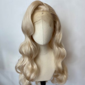 Champagne Blonde Finger Wave Lace Front Wig | Vintage Waves Wig | Costume Lace Front Wig | Drag Queen Wig | Cosplay Wig | Best Seller